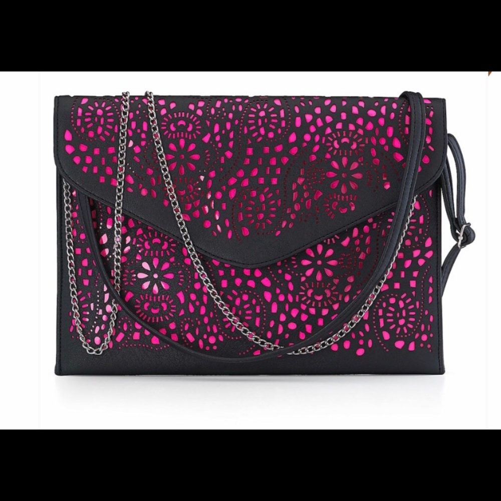 NEW Black Envelope Handbag